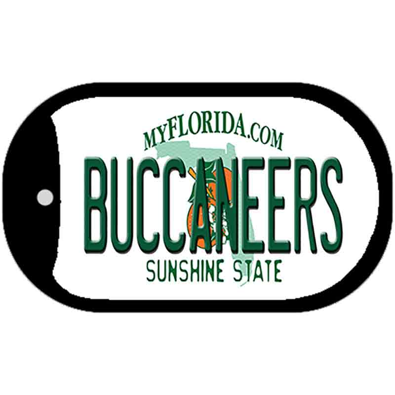 Buccaneers Florida Novelty Metal Dog Tag Necklace DT-2038 2" x 1" Dog Tag (DT)