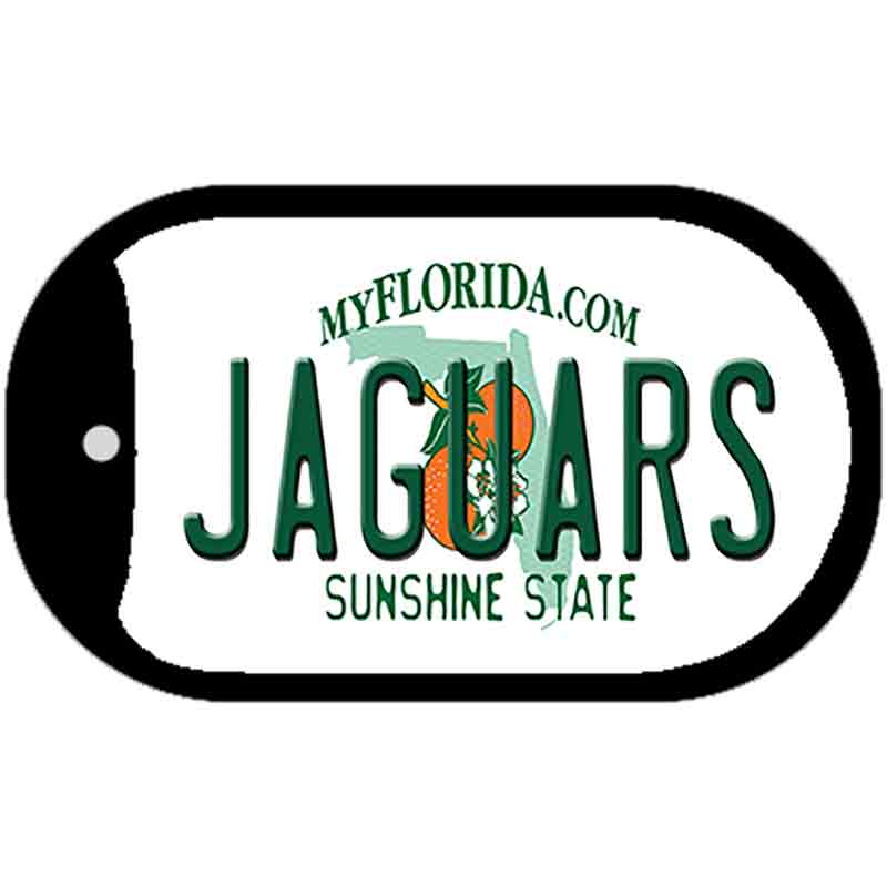 Jaguars Florida Novelty Metal Dog Tag Necklace DT-2040 2" x 1" Dog Tag (DT)