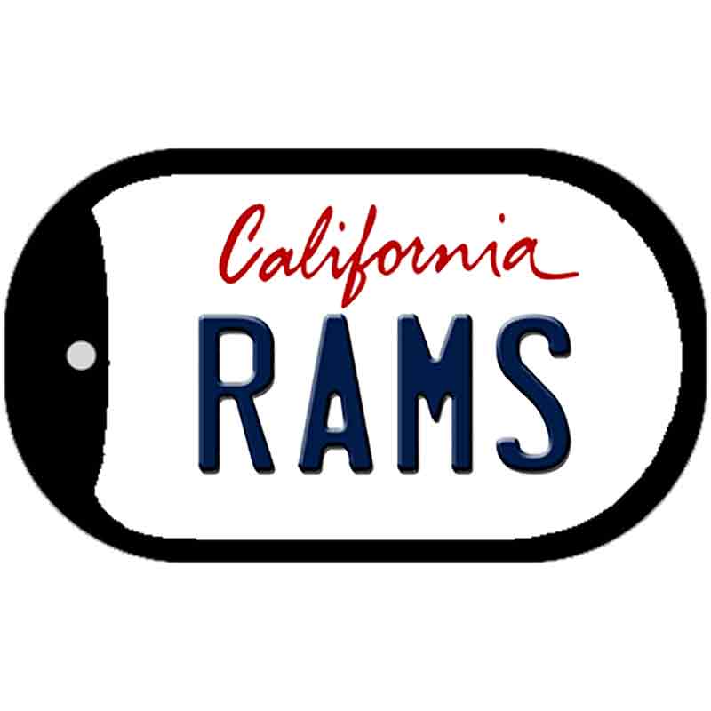 Rams California Novelty Metal Dog Tag Necklace DT-2050 2" x 1" Dog Tag (DT)