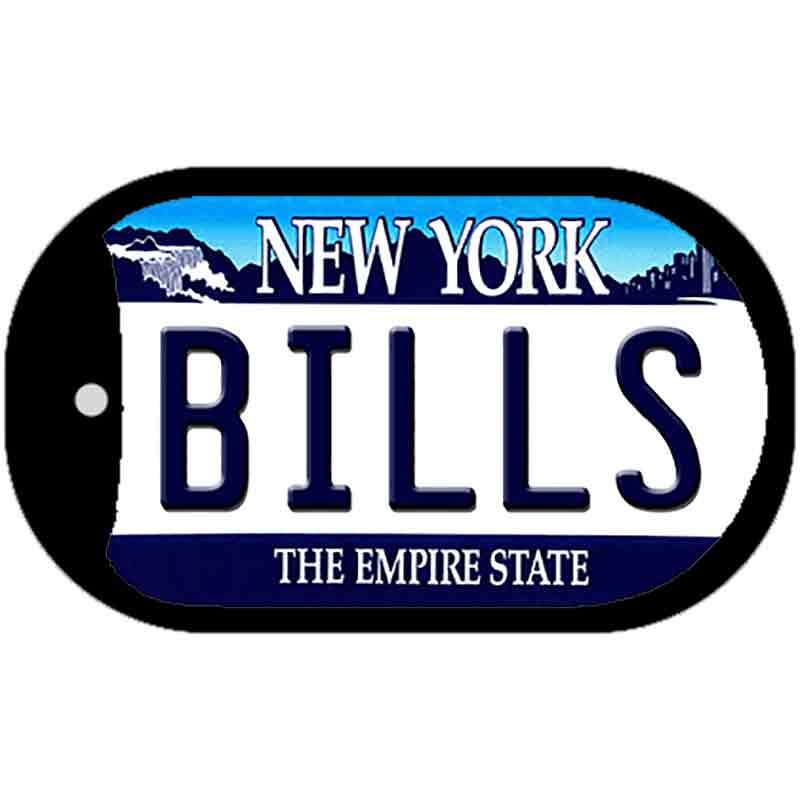 Bills New York Novelty Metal Dog Tag Necklace DT-2051 2" x 1" Dog Tag (DT)