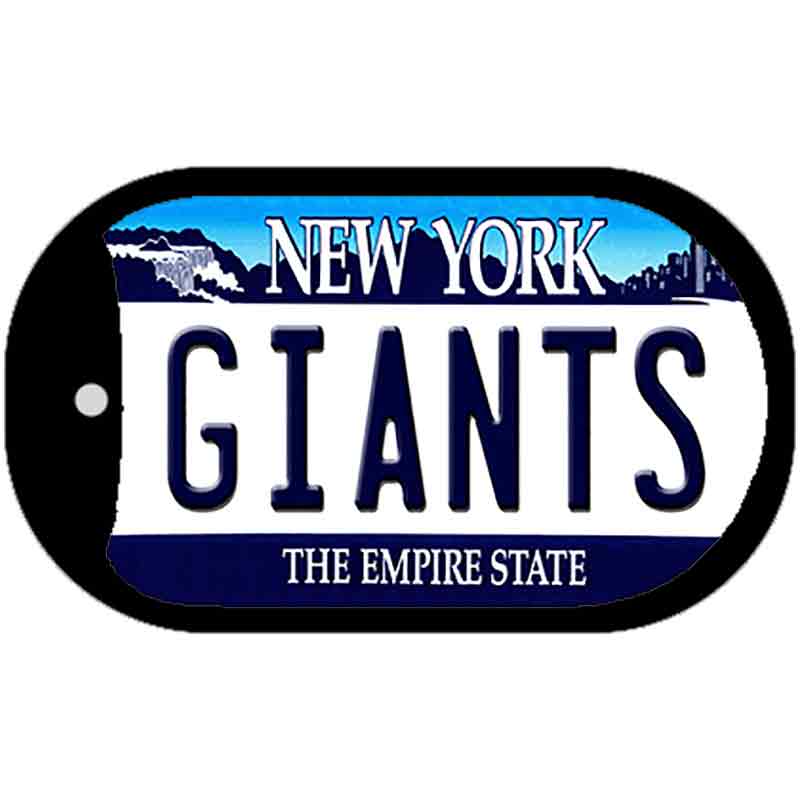 Giants New York Novelty Metal Dog Tag Necklace DT-2052 2" x 1" Dog Tag (DT)