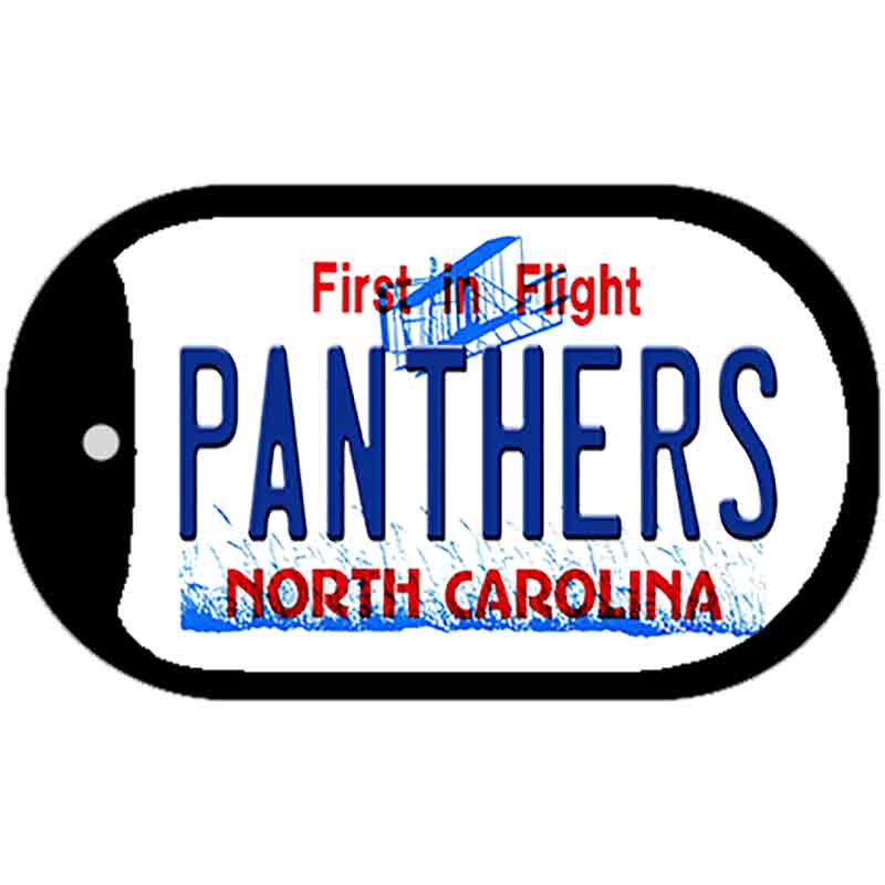 Panthers North Carolina Novelty Metal Dog Tag Necklace DT-2054 2" x 1" Dog Tag (DT)