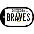 Braves Georgia Novelty Metal Dog Tag Necklace DT-2086 2" x 1" Dog Tag (DT)