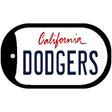 Dodgers California Novelty Metal Dog Tag Necklace DT-2095 2" x 1" Dog Tag (DT)