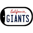 Giants California Novelty Metal Dog Tag Necklace DT-2098 2" x 1" Dog Tag (DT)