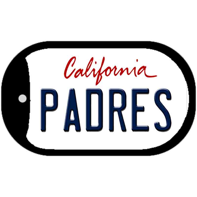 Padres California Novelty Metal Dog Tag Necklace DT-2099 2" x 1" Dog Tag (DT)