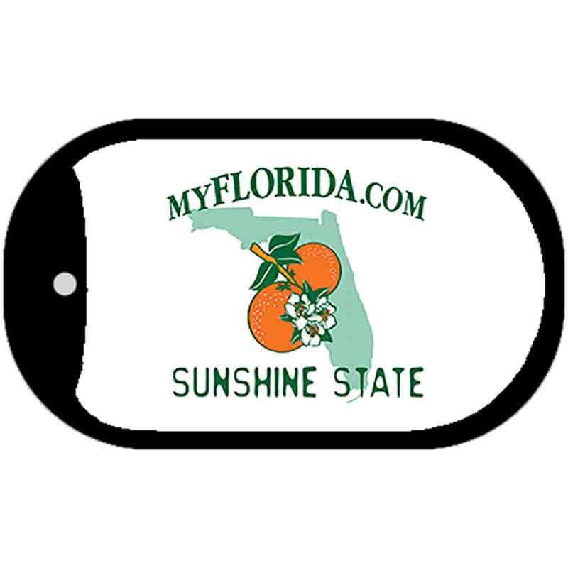 Florida State Blank Novelty Metal Dog Tag Necklace DT-2224 2" x 1" Dog Tag (DT)