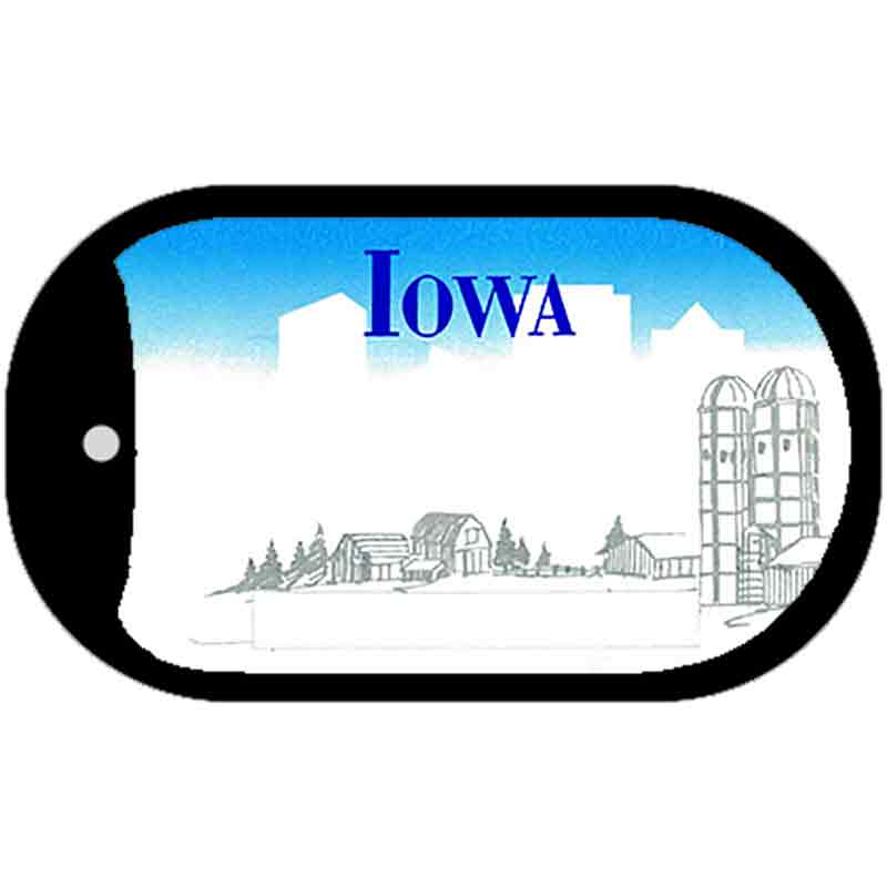 Iowa State Blank Novelty Metal Dog Tag Necklace DT-2230