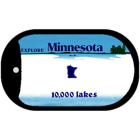 Minnesota State Blank Novelty Metal Dog Tag Necklace DT-2238