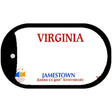 Virginia State Blank Novelty Metal Dog Tag Necklace DT-2261