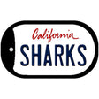 Sharks California Novelty Metal Dog Tag Necklace DT-2280 2" x 1" Dog Tag (DT)