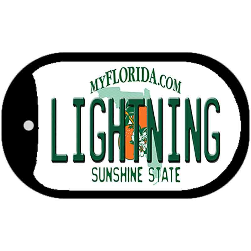 Lightning Florida Novelty Metal Dog Tag Necklace DT-2285 2" x 1" Dog Tag (DT)