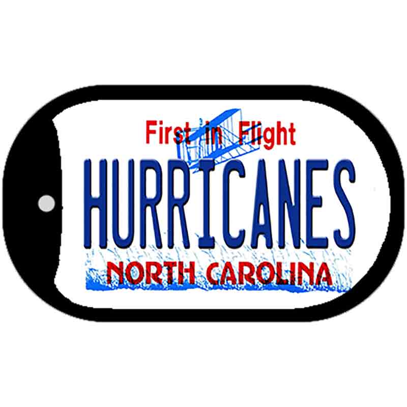 Hurricanes North Carolina Novelty Metal Dog Tag Necklace DT-2295 2" x 1" Dog Tag (DT)