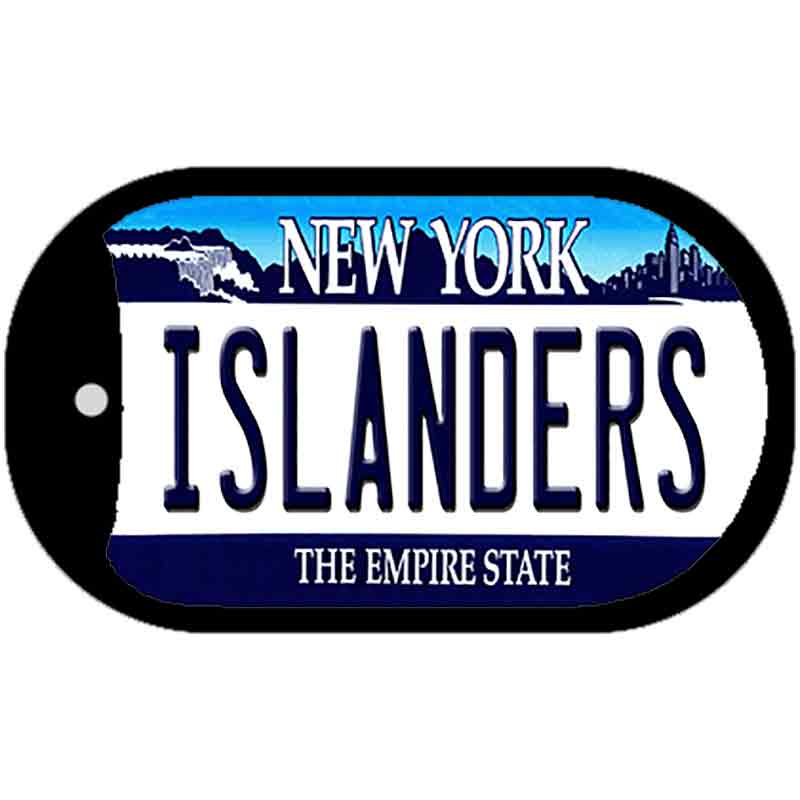 Islanders New York Novelty Metal Dog Tag Necklace DT-2297 2" x 1" Dog Tag (DT)