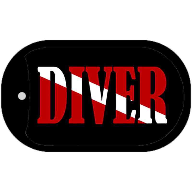 Diver Novelty Metal Dog Tag Necklace DT-2455