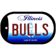 Bulls Illinois Novelty Metal Dog Tag Necklace DT-2566