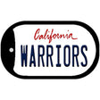 Warriors California Novelty Metal Dog Tag Necklace DT-2571 2" x 1" Dog Tag (DT)