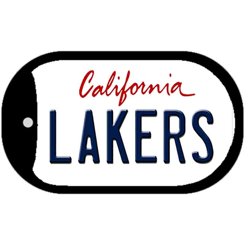 Lakers California Novelty Metal Dog Tag Necklace DT-2575 2" x 1" Dog Tag (DT)