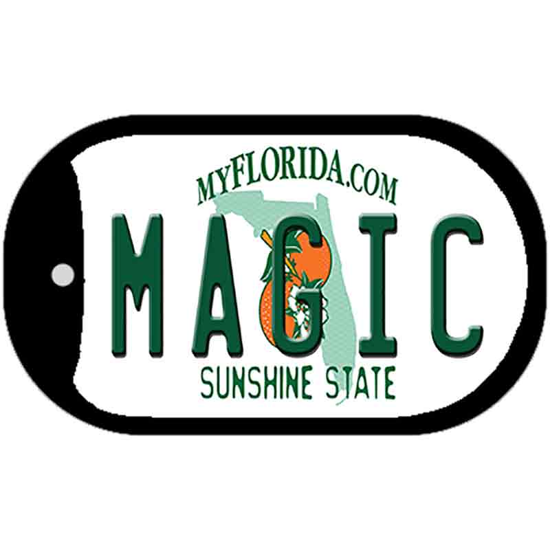 Magic Florida Novelty Metal Dog Tag Necklace DT-2584 2" x 1" Dog Tag (DT)