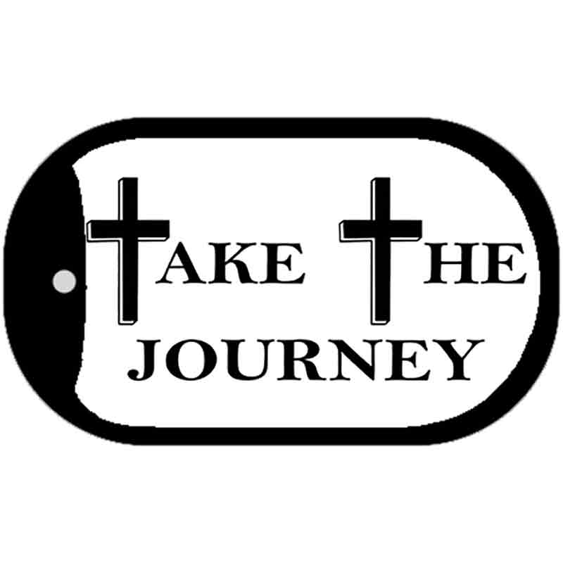 Take The Journey Novelty Metal Dog Tag Necklace DT-260
