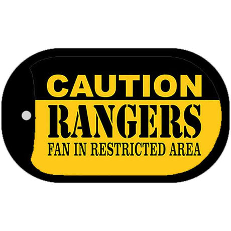 Caution Rangers Fan Area Novelty Metal Dog Tag Necklace DT-2648