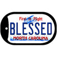 Blessed North Carolina Novelty Metal Dog Tag Necklace DT-2779 2" x 1" Dog Tag (DT)