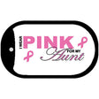 Pink For Aunt Novelty Metal Dog Tag Necklace DT-2903 2" x 1" Dog Tag (DT)