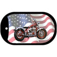 Indian Motorcycle American Flag Novelty Metal Dog Tag Necklace DT-308 2" x 1" Dog Tag (DT)