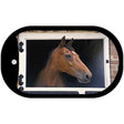 Horse In Barn Novelty Metal Dog Tag Necklace DT-3175 2" x 1" Dog Tag (DT)