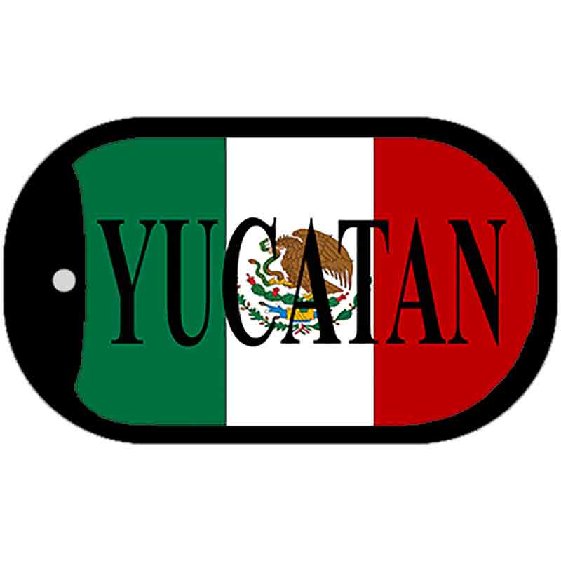 Yucatan Mexico Flag Metal Novelty Dog Tag Necklace DT-3440