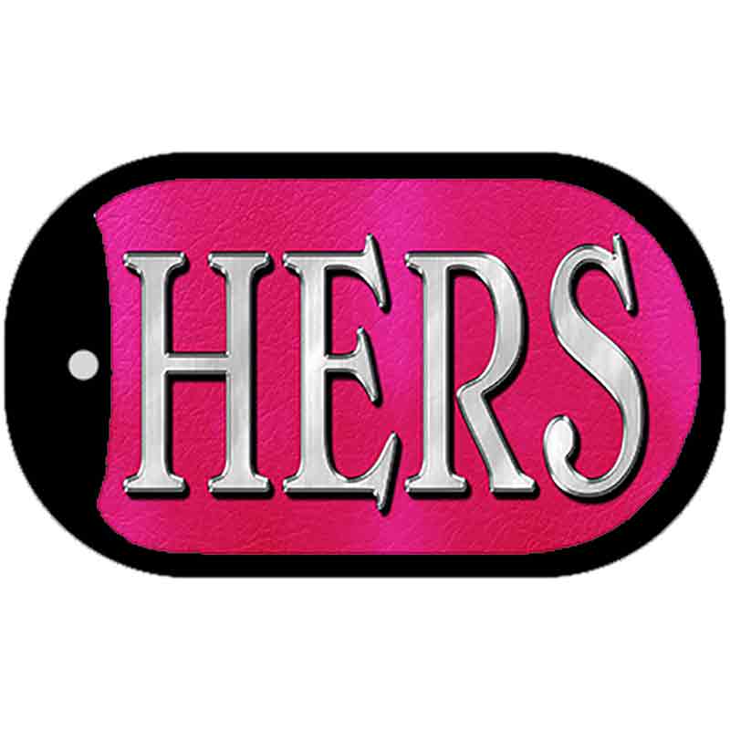 Hers Novelty Metal Dog Tag Necklace DT-345