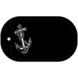 Anchor Offset Novelty Metal Dog Tag Necklace DT-3494 2" x 1" Dog Tag (DT)