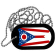 Ohio State Flag Metal Novelty Dog Tag Necklace DT-3596 2" x 1" Dog Tag (DT)