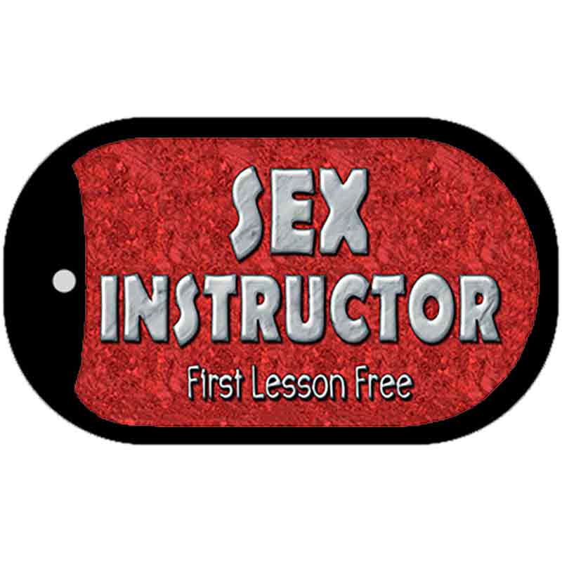 Sex Instructors Novelty Metal Dog Tag Necklace DT-366 2" x 1" Dog Tag (DT)