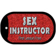 Sex Instructors Novelty Metal Dog Tag Necklace DT-366 2" x 1" Dog Tag (DT)
