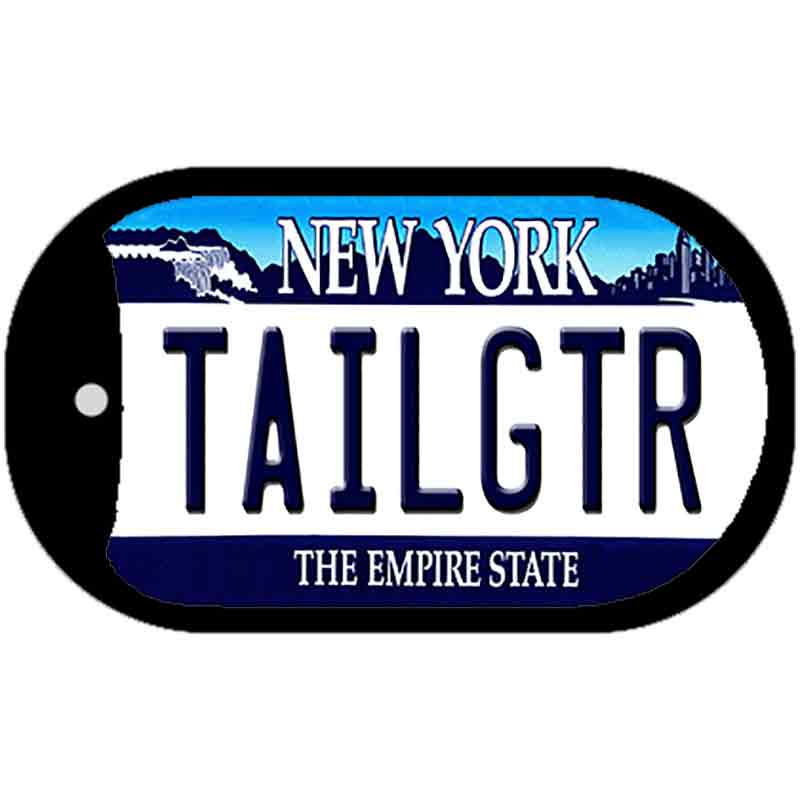 Tailgtr New York Novelty Metal Dog Tag Necklace DT-3684 2" x 1" Dog Tag (DT)
