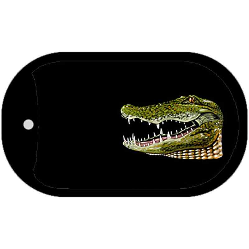 Gator Offset Novelty Metal Dog Tag Necklace DT-3746 2" x 1" Dog Tag (DT)