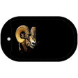 Big Horn Sheep Offset Novelty Metal Dog Tag Necklace DT-3769 2" x 1" Dog Tag (DT)