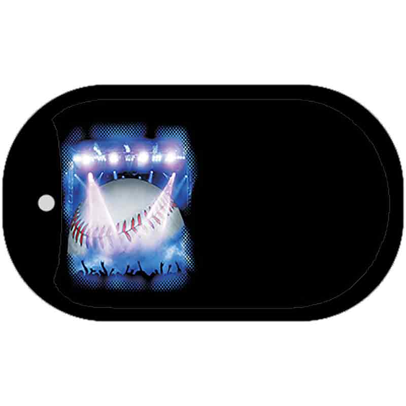 Baseball Offset Novelty Metal Dog Tag Necklace DT-3784