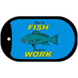 Born to Fish Novelty Metal Dog Tag Necklace DT-3880 2" x 1" Dog Tag (DT)