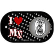 I Love My Yorkshire Terrier Novelty Metal Dog Tag Necklace DT-3934 2" x 1" Dog Tag (DT)