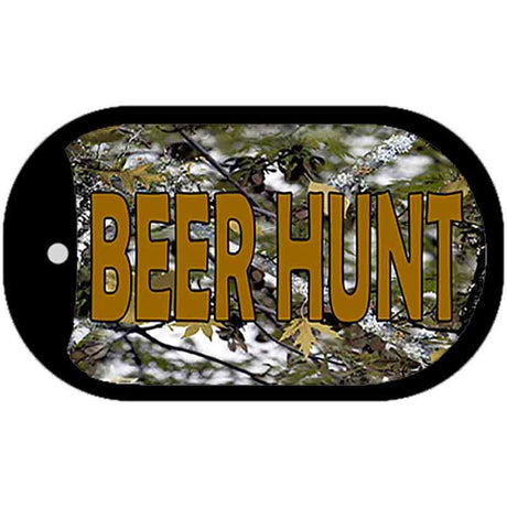 Beer Hunt Camouflage Novelty Metal Dog Tag Necklace DT-3937