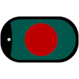 Bangladesh Flag Scroll Metal Novelty Dog Tag Necklace DT-3969