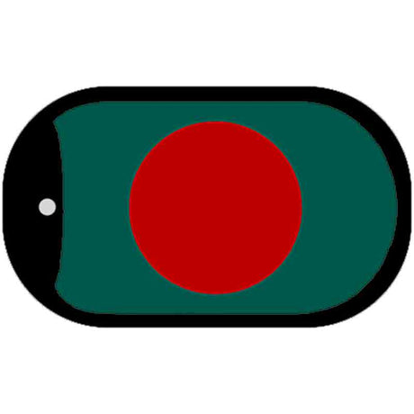 Bangladesh Flag Scroll Metal Novelty Dog Tag Necklace DT-3969