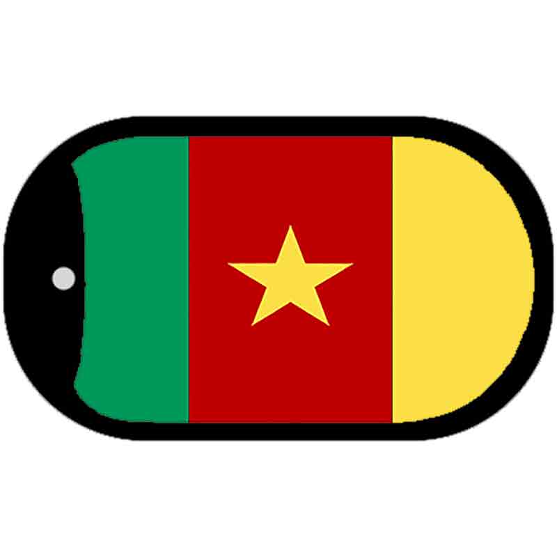 Cameroon Flag Scroll Metal Novelty Dog Tag Necklace DT-3985