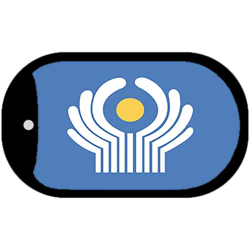 Commonwealth of Ind States Flag Scroll Metal Novelty Dog Tag Necklace DT-3997