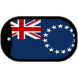 Cook Island Flag Scroll Metal Novelty Dog Tag Necklace DT-3999