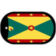 Grenada Flag Scroll Metal Novelty Dog Tag Necklace DT-4021
