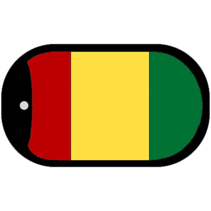 Guinea Flag Scroll Metal Novelty Dog Tag Necklace DT-4026