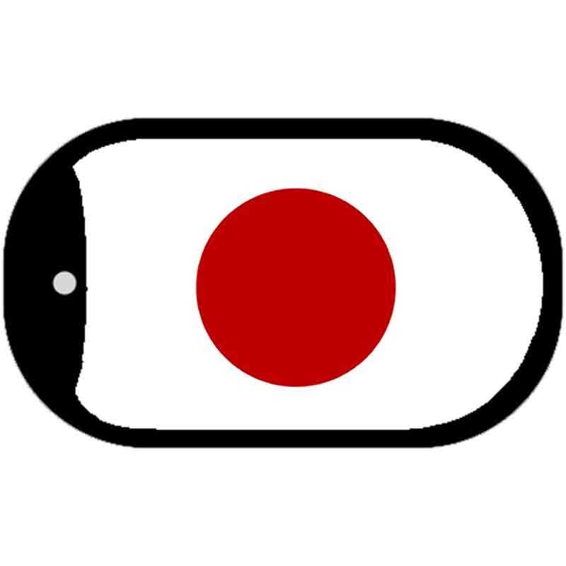 Japan Flag Scroll Metal Novelty Dog Tag Necklace DT-4037